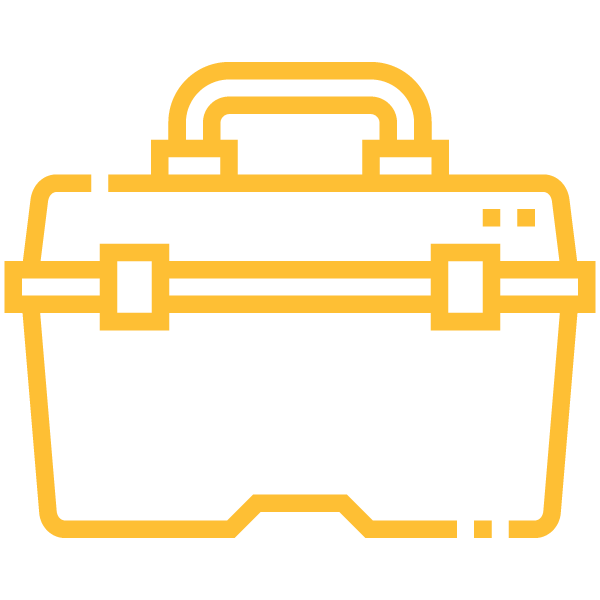 Yellow car battery icon on black background